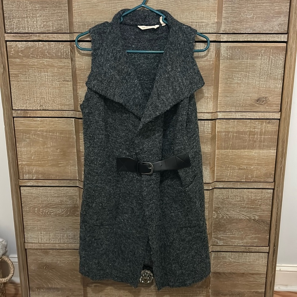 Soft Surroundings Wool Belted Sweater